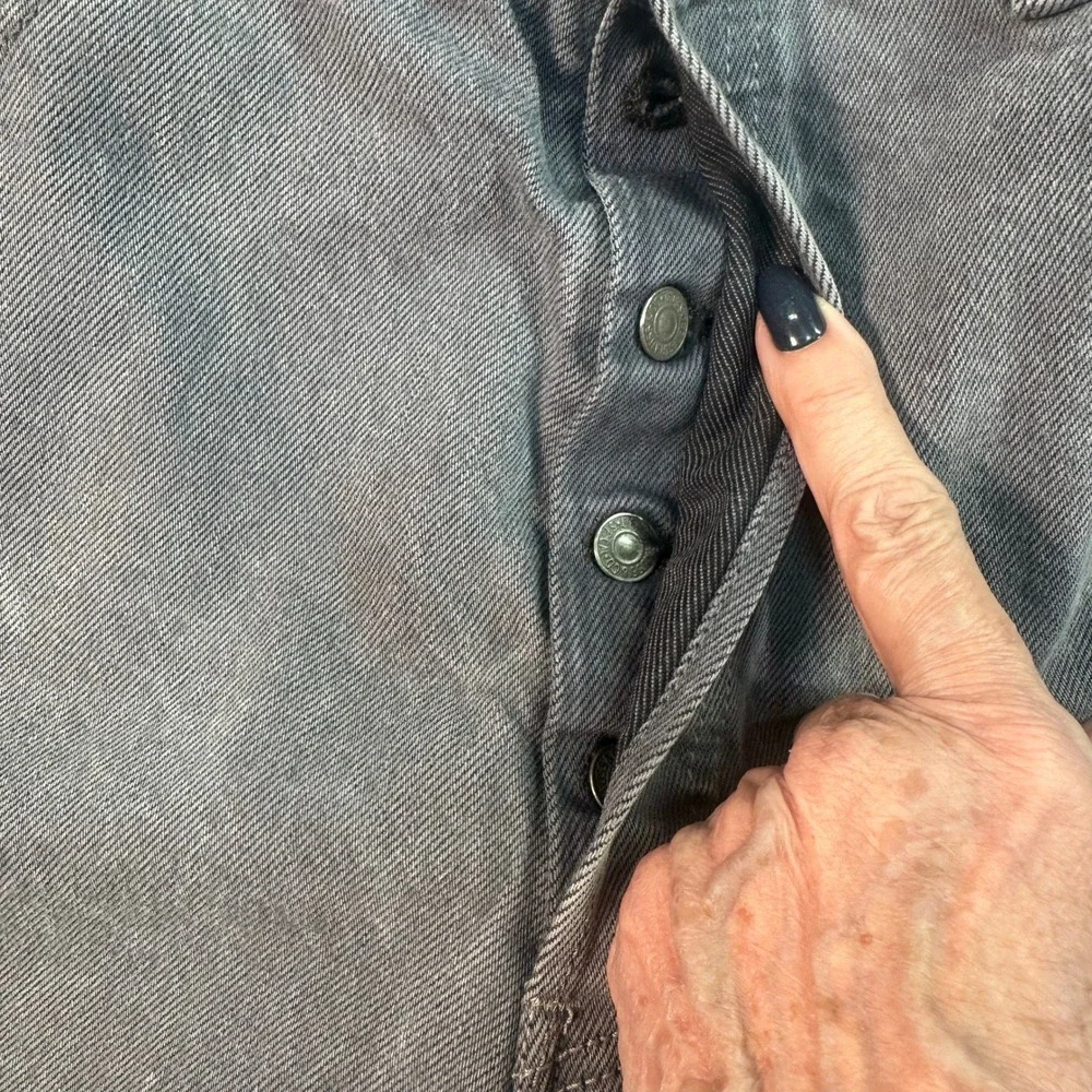 Levi's 501 Jeans Mens 36x32 Gray Bleach splattered‎ Straight Leg Button Original